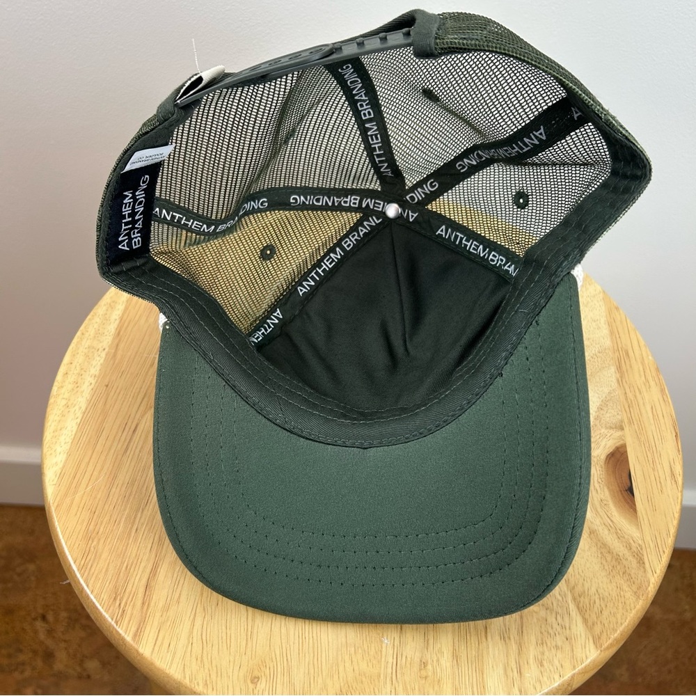 NWOT Get Remote Anthem Green Padded Mesh Snap Back Adjustable Trucker Hat - Picture 5 of 7
